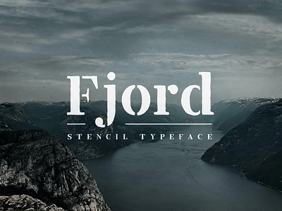 Fjord Stencil - Display Font app branding design graphic design illustration logo typography ui ux vector