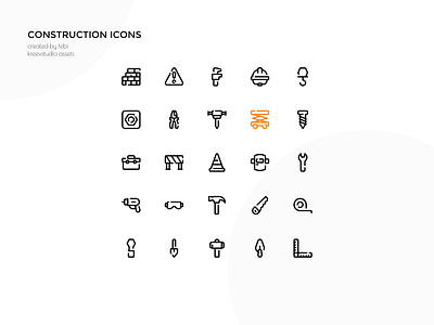 Construction Icons graphic design icon line vector