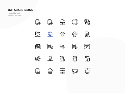 Database Icons graphic design icon line