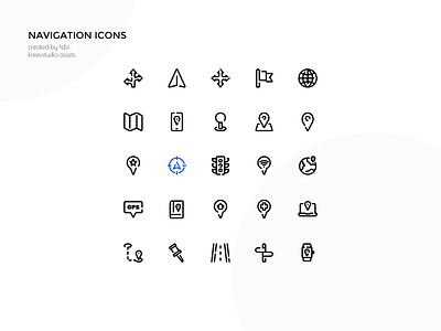 Navigation Icons graphic design icon line