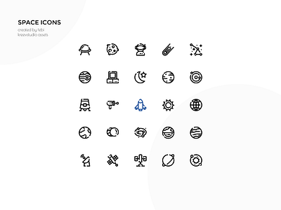 Space Icons graphic design icon line