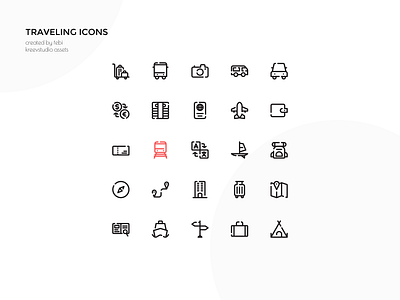 Traveling Icons graphic design icon line