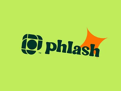 Single color version of the Phlash camera app logo application brand identity branding color creative logo designer digital graphic design icon logo mark nature photography saas software software logo startup symobl typography visual identity