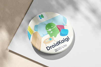 Can badge for DroidKaigi novelty goods branding graphic design illustration vector