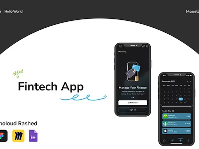 Fintech Monetary App app behance casestudy design figma fintech illustration monetary ui uidesign ux uxdesign