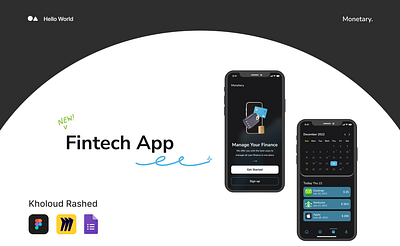Fintech Monetary App app behance casestudy design figma fintech illustration monetary ui uidesign ux uxdesign