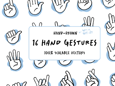 Hand Gesture Illustrations adobe adobe illustrator gestures hand hand drawn hand gestures hands illustration vector