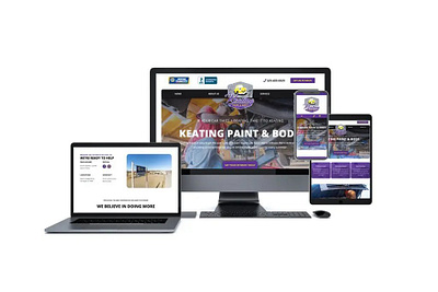 Keating Paint & Body - Website & Photography design graphic design photography responsive website web design