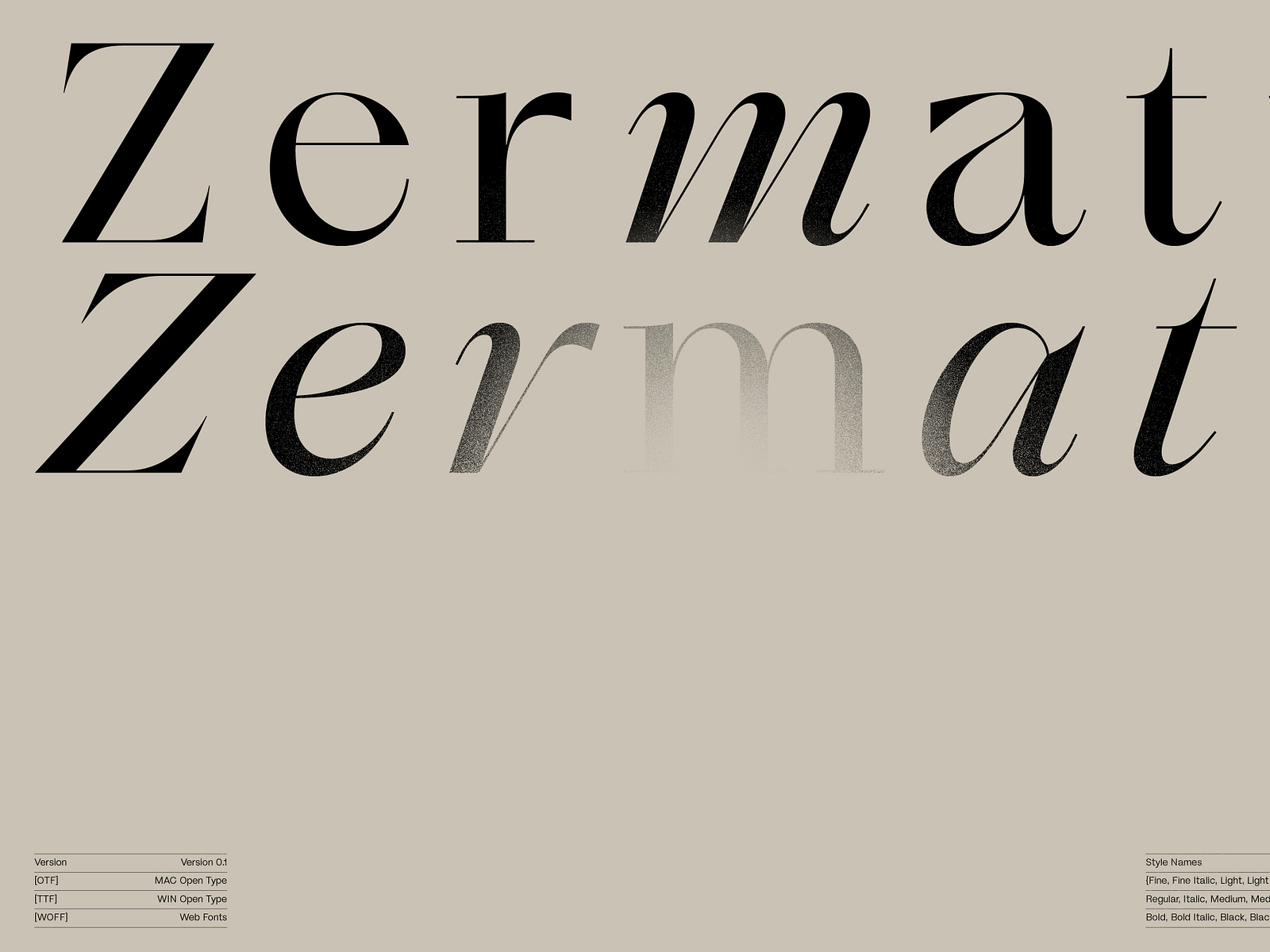 Zermatt™ Font by Typofusion on Dribbble