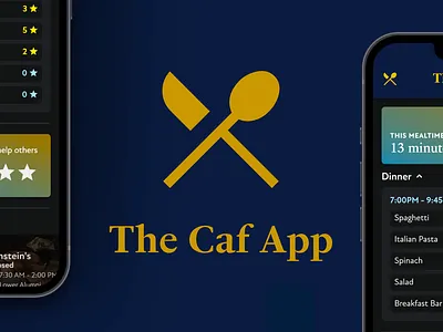 The Caf App app branding cafeteria design food graphic design icon logo mobile phone progressive web app pwa typography ui ux web app webapp website