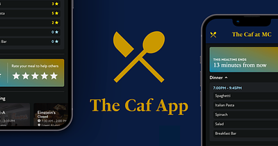 The Caf App app branding cafeteria design food graphic design icon logo mobile phone progressive web app pwa typography ui ux web app webapp website