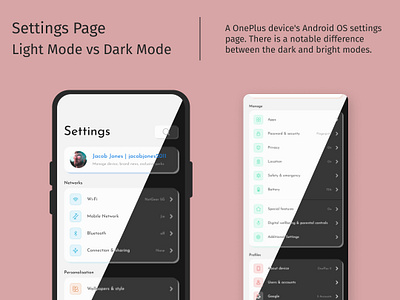 Settings Page - Light Mode vs Dark Mode androidsettingspage dailyui dailyuichallenge dailyuiux darkmodeui design designuiux graphic design illustration lightmodeui lightmodevsdarkmode lightmodevsdarkmodeui lightvsdarkmode lightvsdarkmodeui settingspageandroid settingspageui settingsui ui uiux ux