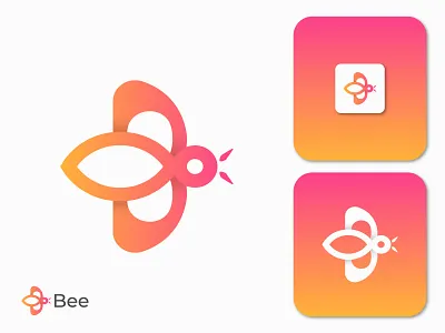 Logo, Logo Design, Letter logo, Bee logo, Animal logo abstract logo animal logo app icon bee bee logo bird logo brand identity branding creative logo fly logo gradient logo letter logo logo logo design logo mark logotype modern logo monogram logo simple logo typography
