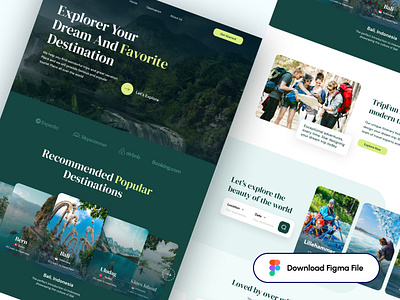 Landing Page - Trip Fun adventure agency landing page design desktop landing page saas tourism travel trip ui ui kit uidesign vacation