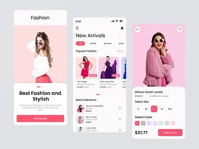 E-Commerce Fashion mobile Apps app clean clothing design e commerce ecommerce app fashion fashion app figma marketplace minimal ui mobile app mobile app experience online shop online store shopping ui ui design uiux ux