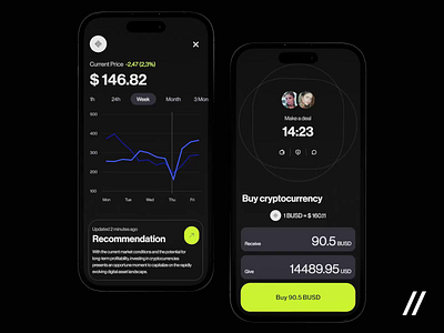 Crypto Mobile iOS App android animation app blockchain crypto cryptocurrency dark theme dashboard design ecommerce finance ios manage mobile mobile app mobile ui motion online ui ux