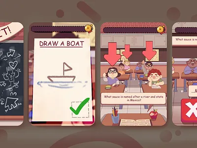 Teacher Simulator - Game - Concept 2d assets art tyle branding casual art character design concept art design game art hypercasual game illustration logo mobile game stylized art style ui