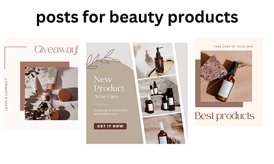 Skincare Brand Posts app branding design graphic design illustration logo typography ui ux vector