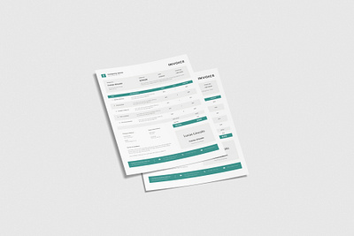 Creative invoice template design finance