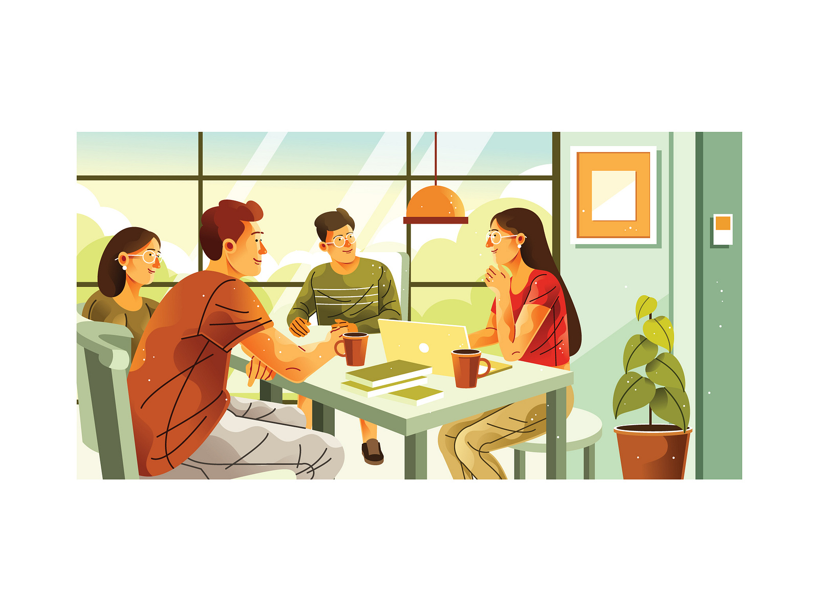 group-discussion-illustration-by-ianmikraz-on-dribbble