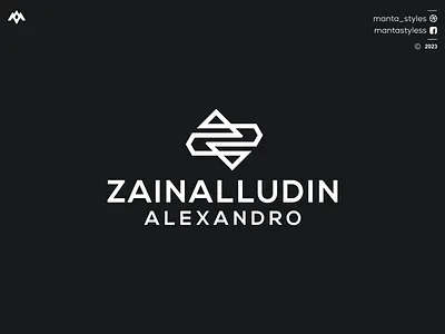ZAINALLUDIN ALEXANDRO az logo branding design icon letter logo minimal za logo