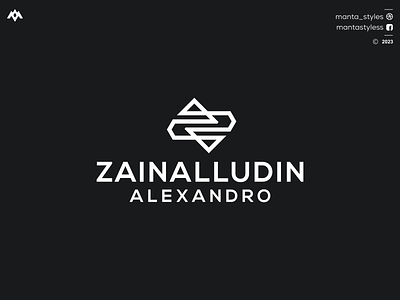 ZAINALLUDIN ALEXANDRO az logo branding design icon letter logo minimal za logo