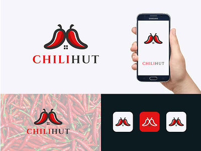 Chilihut logo design. Hot house logo design app apps logo branding chili chili house chilihut design gradient logo graphic design hot home hot house illustration logo logo design logo maker ui