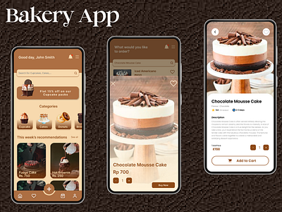 Bakery App bakeryapp color theory design illustration mobileapp prototype typography ui ui ux design user experience user interface ux wireframe