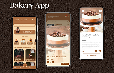 Bakery App bakeryapp color theory design illustration mobileapp prototype typography ui ui ux design user experience user interface ux wireframe