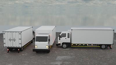 Truck 3d model for games and animations
