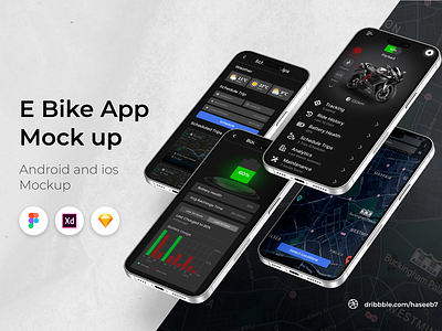 E bike App app app design app ui bike design e bike figma motor ui ux