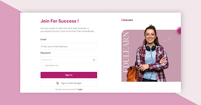 Sign-in page app design education login logo mobile page enjoy signin ui ux website