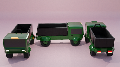lowpoly trash truck 3d 3dgame 3dmodel edvehicel
