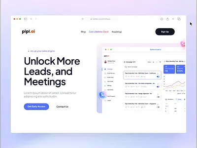 Pipl.ai - SAAS Landing Page Redesign landing page saas saas landing page saas product saas web saas website saas website design web design website design