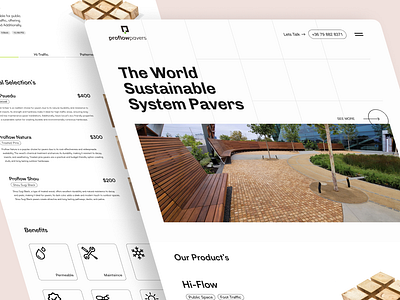 Proflow Pavers- Mockup Landingpage black branding design landingpage logo product product design ui uiux website design white white space