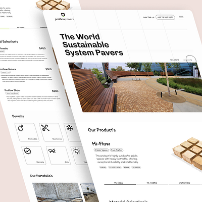 Proflow Pavers- Mockup Landingpage black branding design landingpage logo product product design ui uiux website design white white space