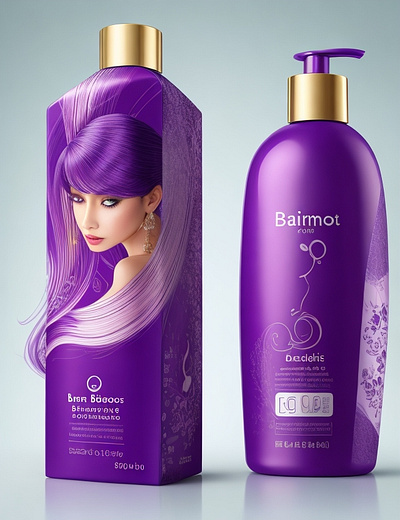 Hair Shampoo Package Design branding design graphic design illustration package design vector