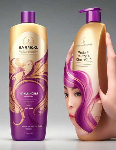 Hair Shampoo Package Design branding design graphic design package design vector
