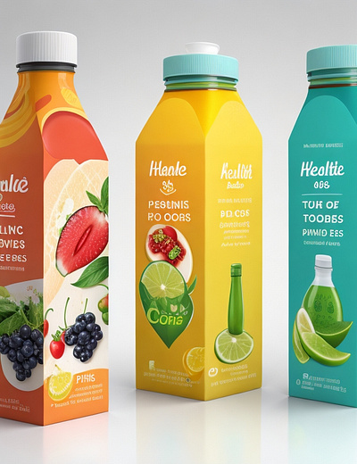 Health Drink Label Design branding design graphic design illustration package design vector