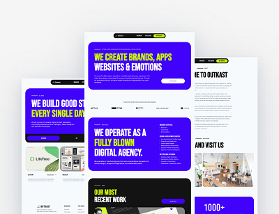 Outkast – Multipage agency theme agency blog landing page studio tailwindcss theme
