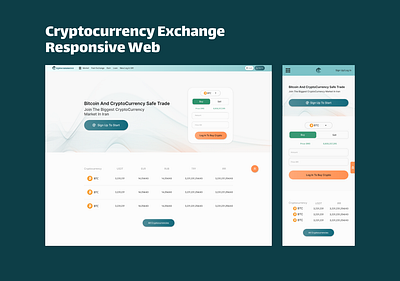 Responsive web design Cryptocurrency exchange website branding logo ui
