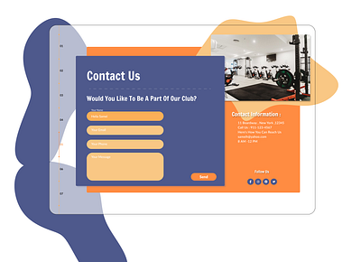 contact page 028 contact contact page contact us dailyui design gym landing page ui ui design ux website