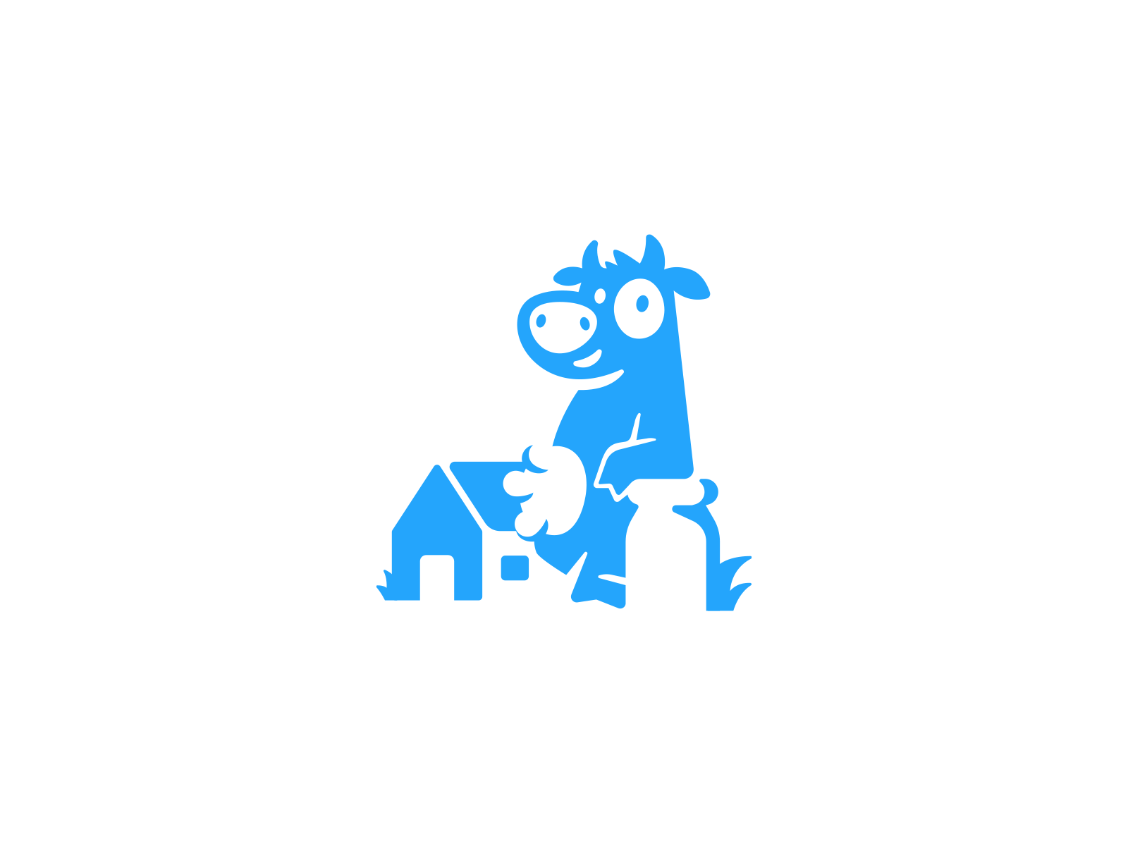 Milk farm animal brand branding cow design eco elegant farm illustration logo logotype mark milk minimalism minimalistic modern negative space negativespace organic sign