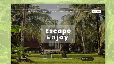 Resort Website app branding colors design logo mobile package resort stays tour ui ux vacation website