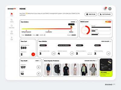 SWAG42 — Platform for creating corporate apparel animation app branding design icon illustration logo mobile office product tablet ui ux vector web web design website