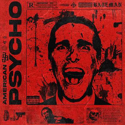 American Psycho Poster brutalism design graphic design poster