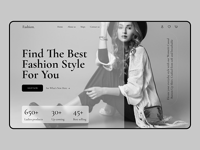 Fashion Landing Page Design design ecommerce fassion landing page ui web web design website