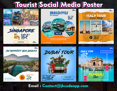 Social Media Tourism branding design goa graphic design jbcodeapp social social banner typography