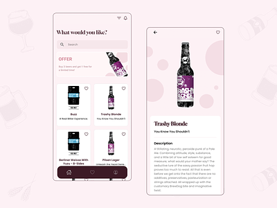 Beer App alcohol android application bar beer beer bar ios mobile app user experience user interface ux wine