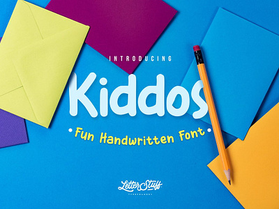 Kiddos Font Handwritten Font comic fun fun font handmade handwritten kids marker marker font poster